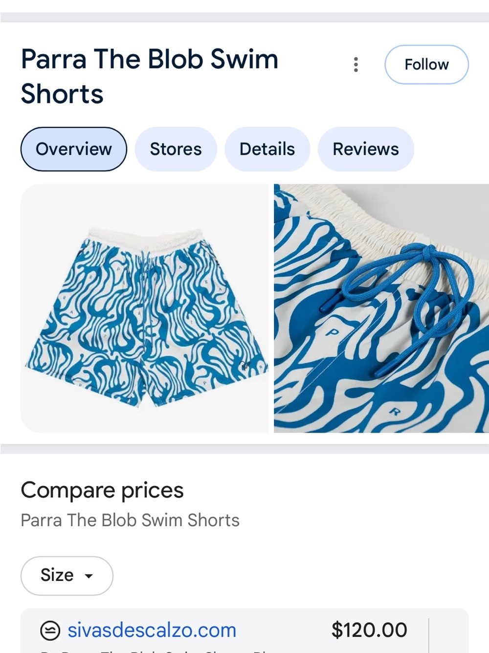 Parra Blue Blob Swim Trunks